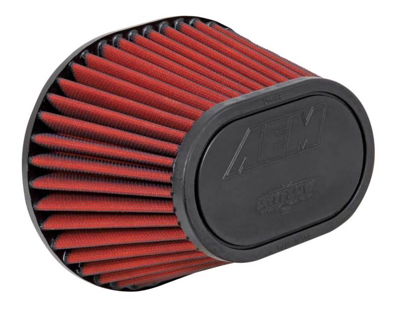 AEM Induction Systems, AEM Dryflow Air Filter - 3.5in FLG / 8-1/2in L x 7in W / Top 6-1/4in L x 4in W / 5-1/2in H (21-2148DK)