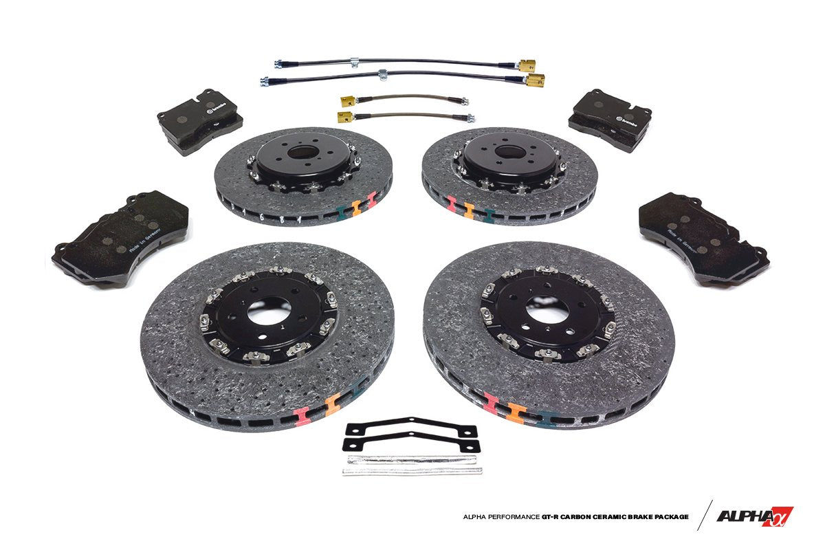 AMS Performance, ALPHA Performance Carbon Ceramic Brake Kit Upgrade | 2012-2021 Nissan GT-R (ALP.07.01.0102-2)