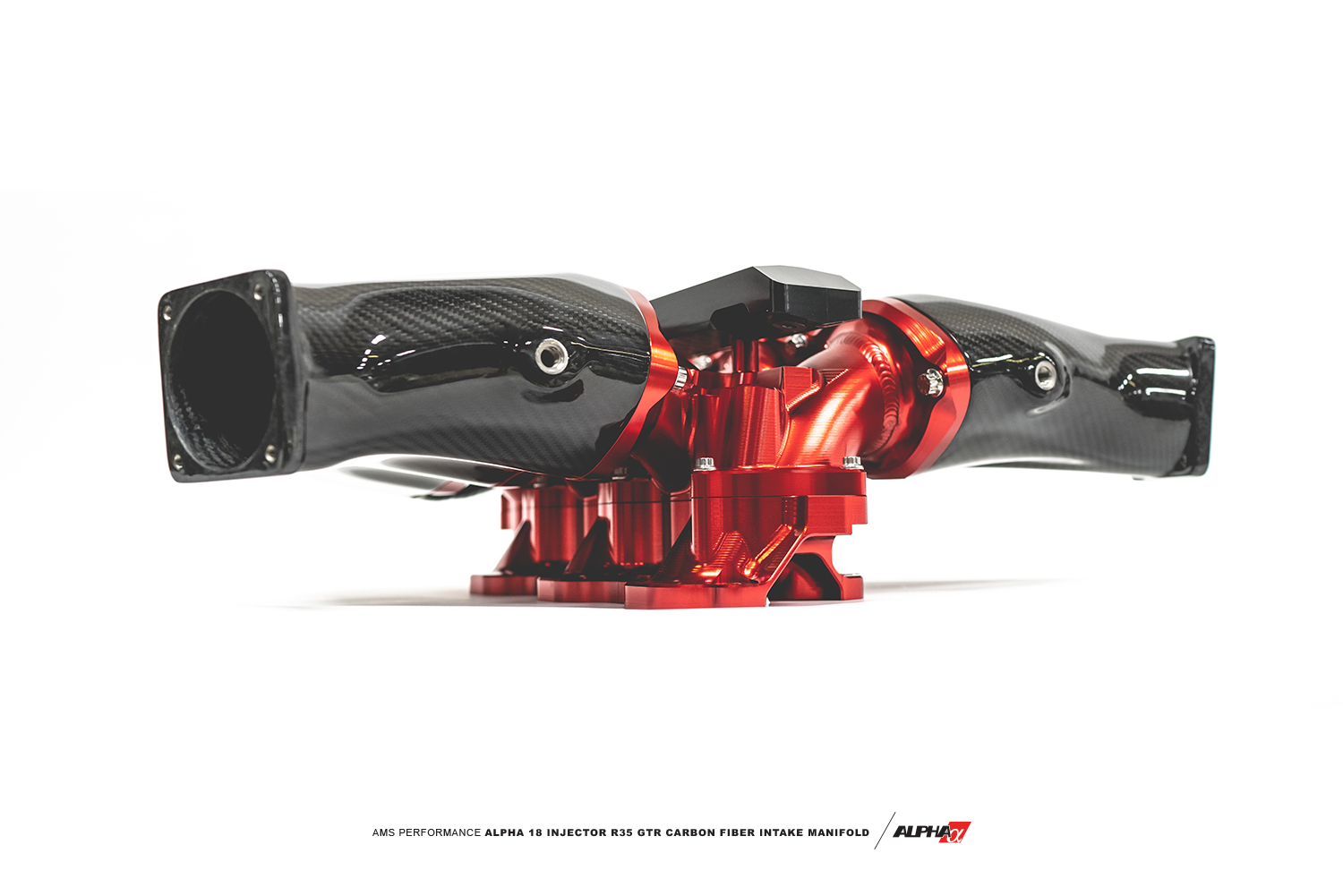 AMS Performance, ALPHA Performance Carbon Fiber/Billet Intake Manifold with Triple Fuel Rail | 2009-2020 Nissan GT-R (ALP.07.08.0101-8)