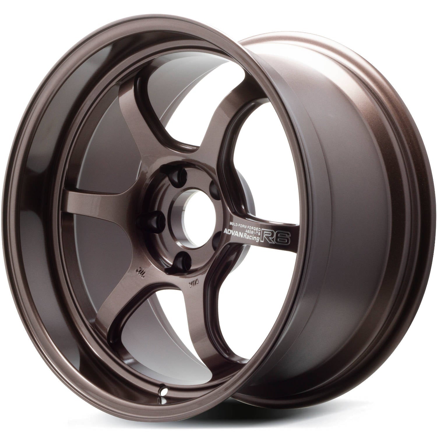 Advan Racing, Advan Racing R6 5x100 Bolt 0 Hub 18" Size Wheels in Racing Copper Bronze