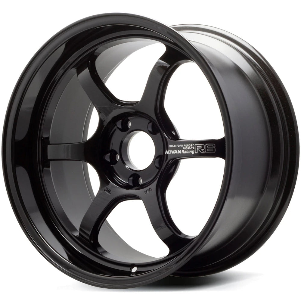 Advan Racing, Advan Racing R6 5x112 Bolt 66.5 Hub 18" Size Wheels in Racing Titanium Black