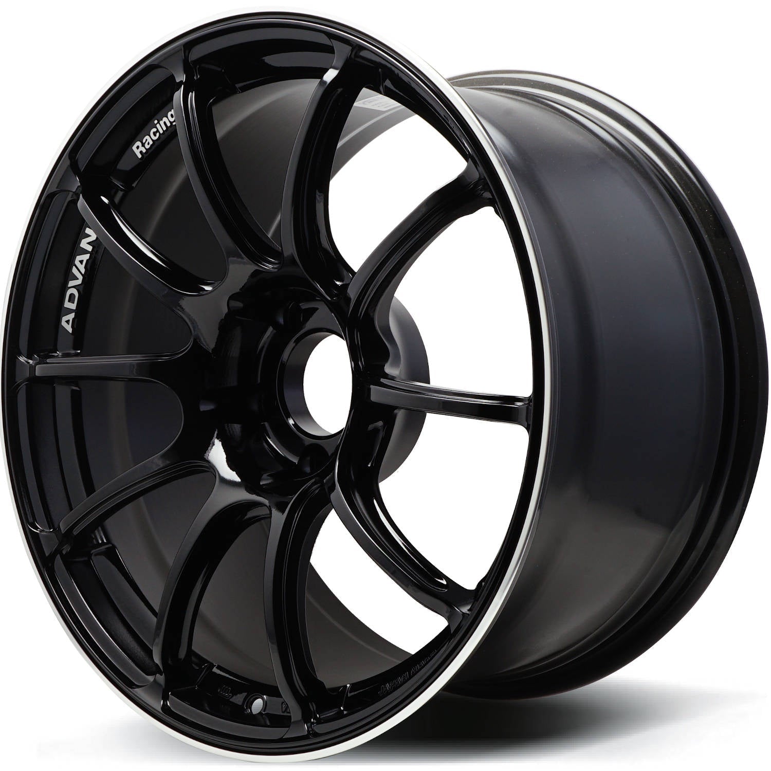 Advan Racing, Advan Racing RZII 5x114.3 Bolt 0 Hub 17" Size Wheels in Gloss Black with a Machined Lip Ring