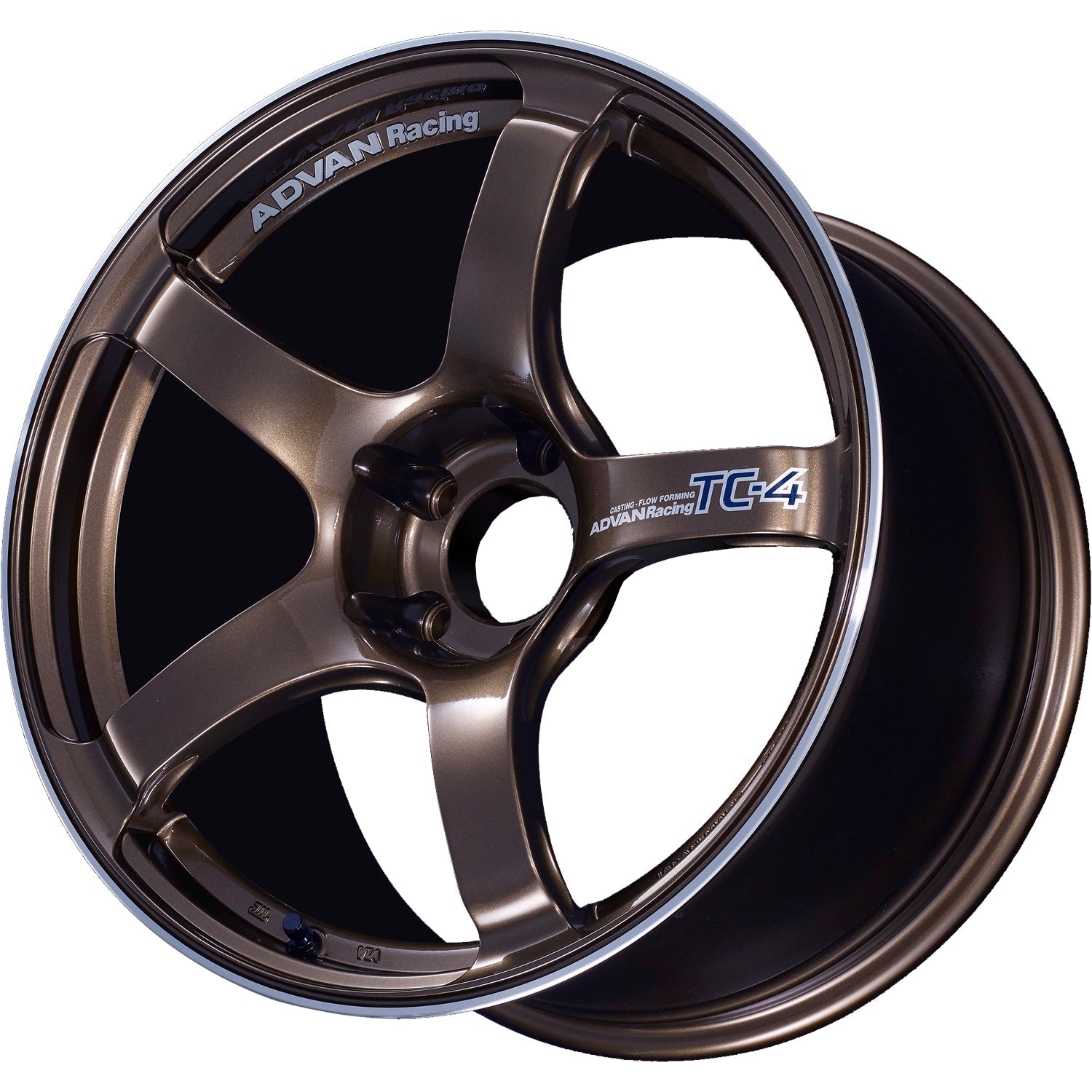 Advan Racing, Advan Racing TC4 5x114.3 Bolt 0 Hub 17" Size Wheels in Bronze with a Machined Outer Lip Ring