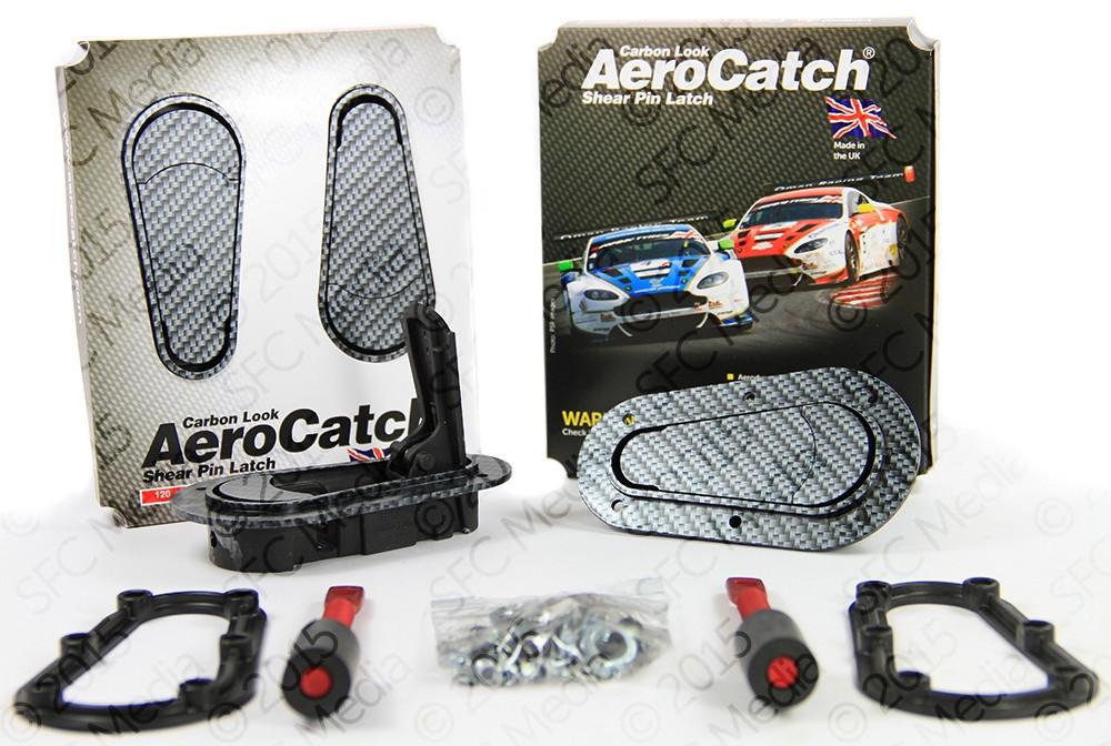 Aerocatch, Aerocatch Carbon Look Hood Pins Flush Non-Locking Kit (125-3000)