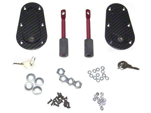 Aerocatch, Aerocatch Carbon Look Hood Pins Plus Flush Non-Locking  Kit (120-3000)