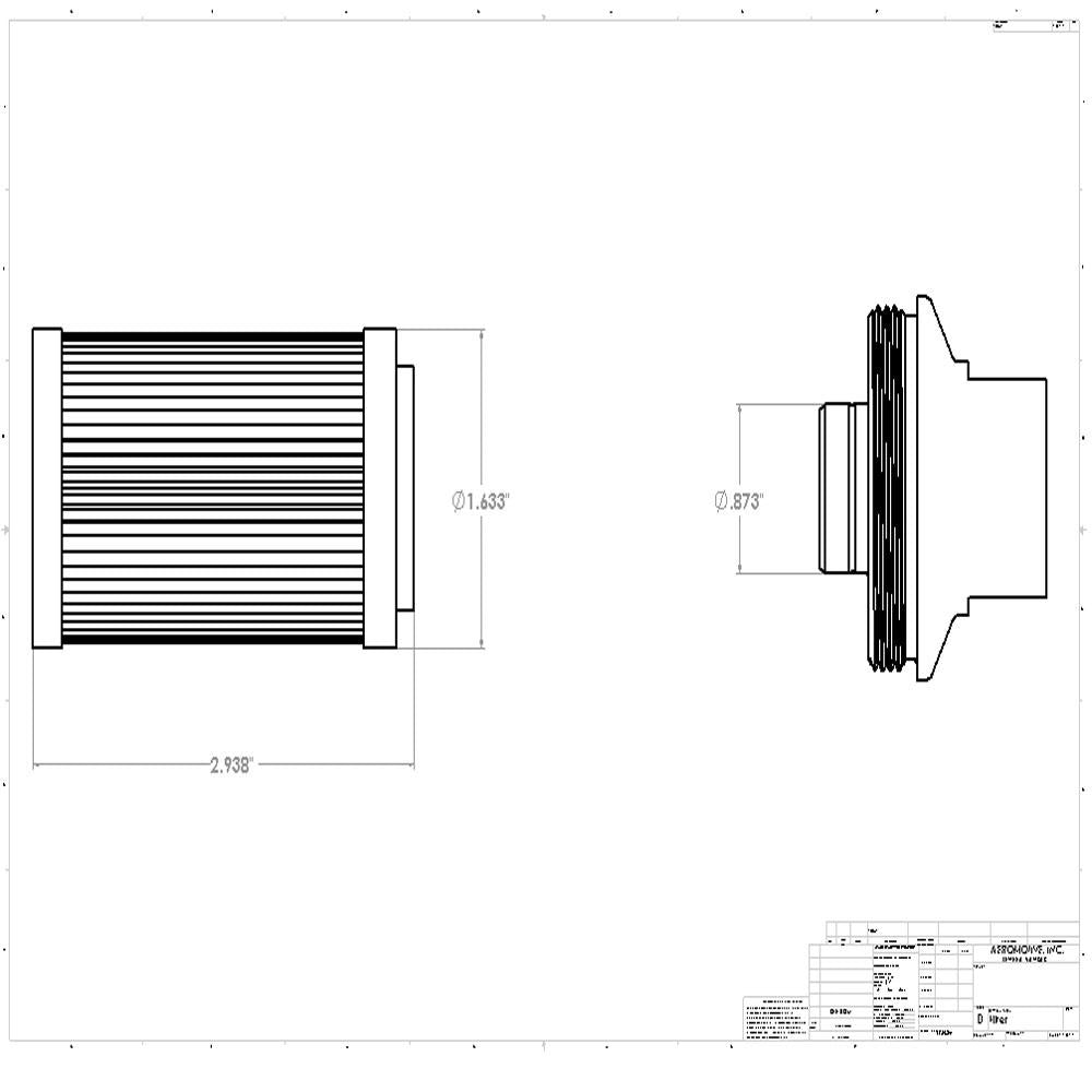 Aeromotive, Aeromotive 10-M Microglass Element w/ ORB-10 Filter Housings (12650)