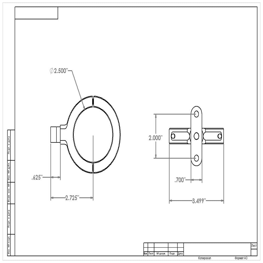 Aeromotive, Aeromotive 2 1/2in Billet Bracket (11703)