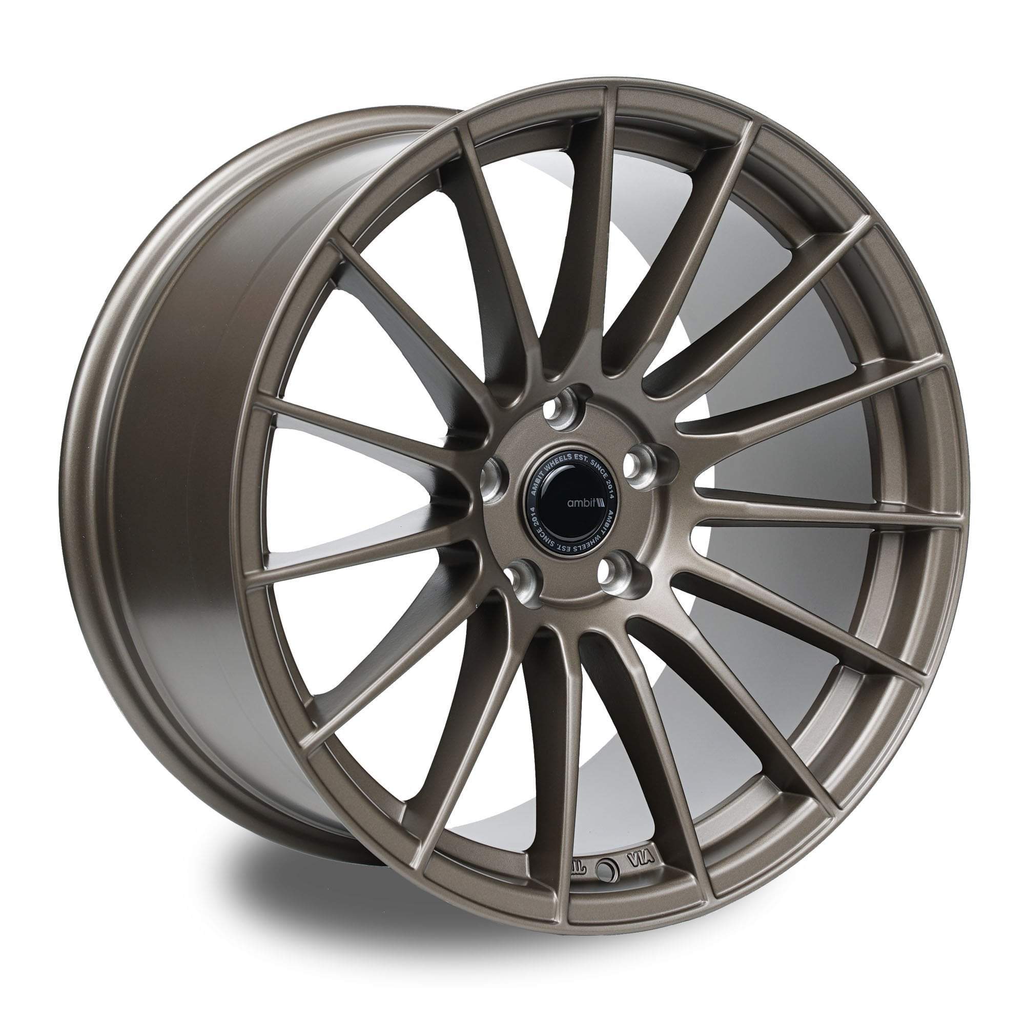 Ambit Wheels, Ambit RE02 5x100 17x9.0" +35mm Offset Matte Bronze Wheels