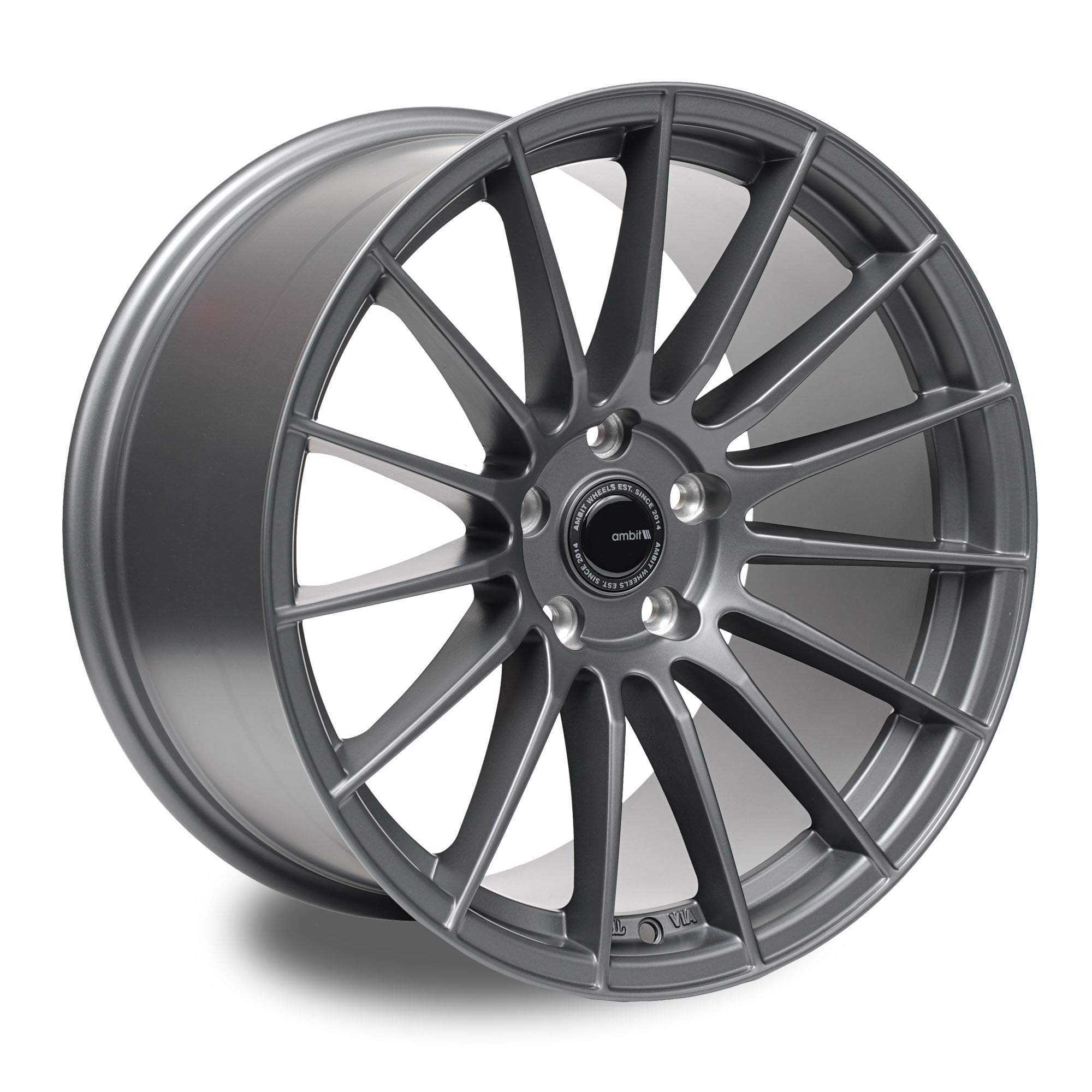 Ambit Wheels, Ambit RE02 5x100 17x9.0" +35mm Offset Matte Gunmetal Wheels