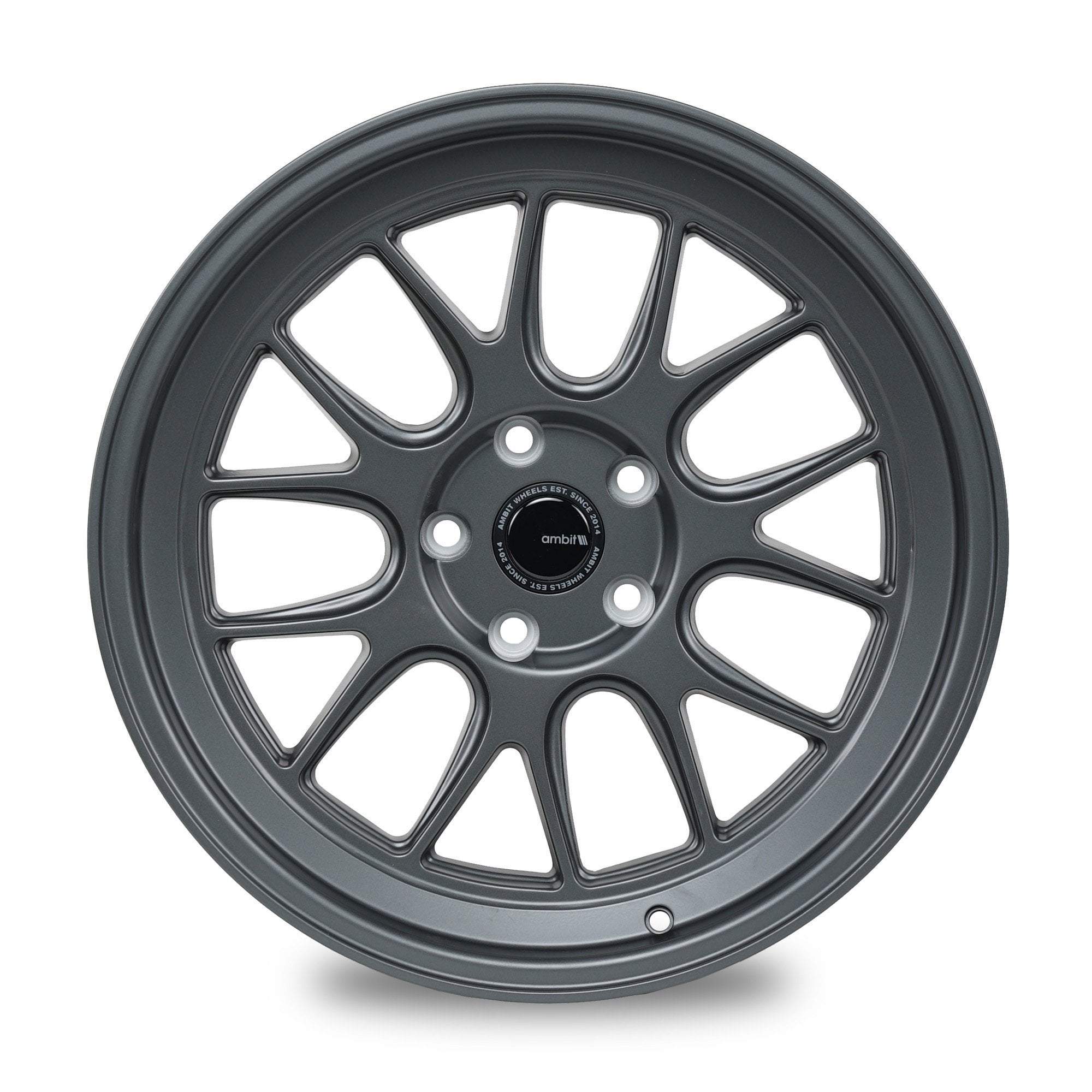 Ambit Wheels, Ambit RE83 5x114.3 18x9.5" +15mm Offset Matte Gunmetal Wheels