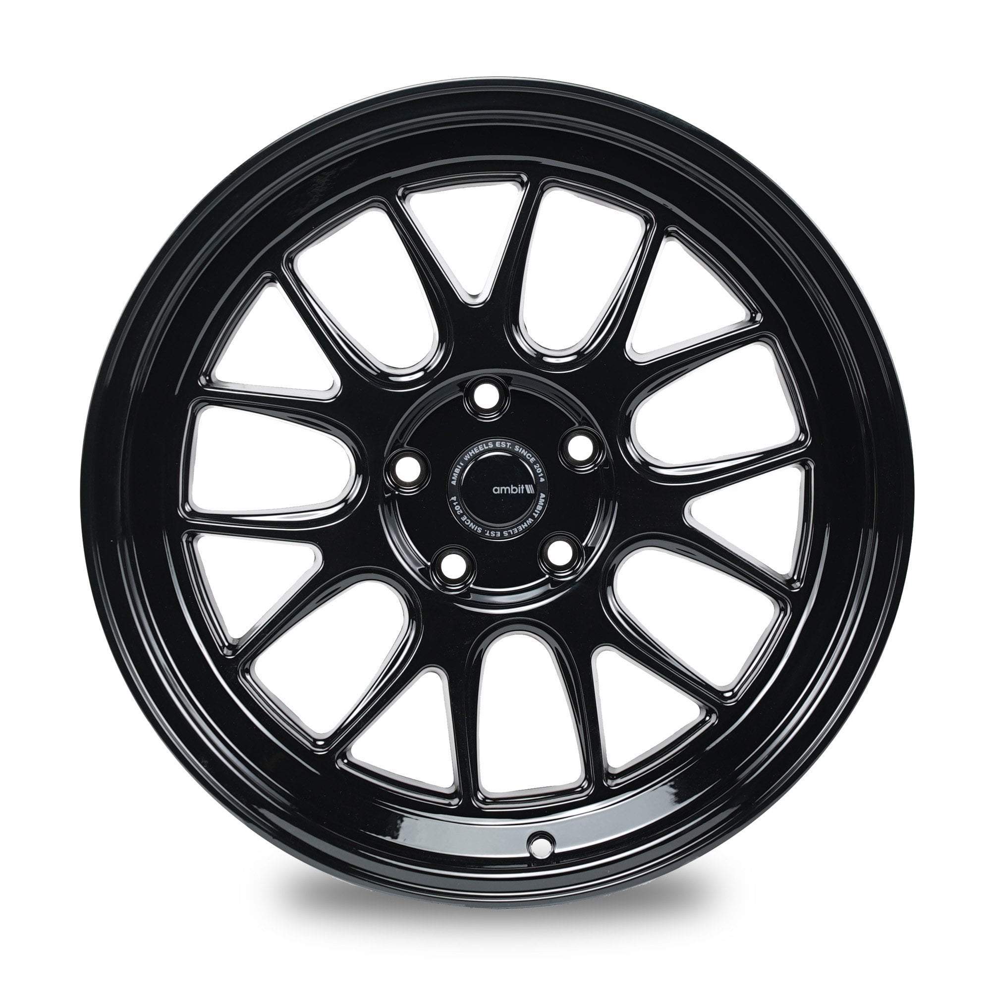 Ambit Wheels, Ambit RE83 Roto 5x114.3 18x9.5" +38mm Offset Gloss Black Wheels