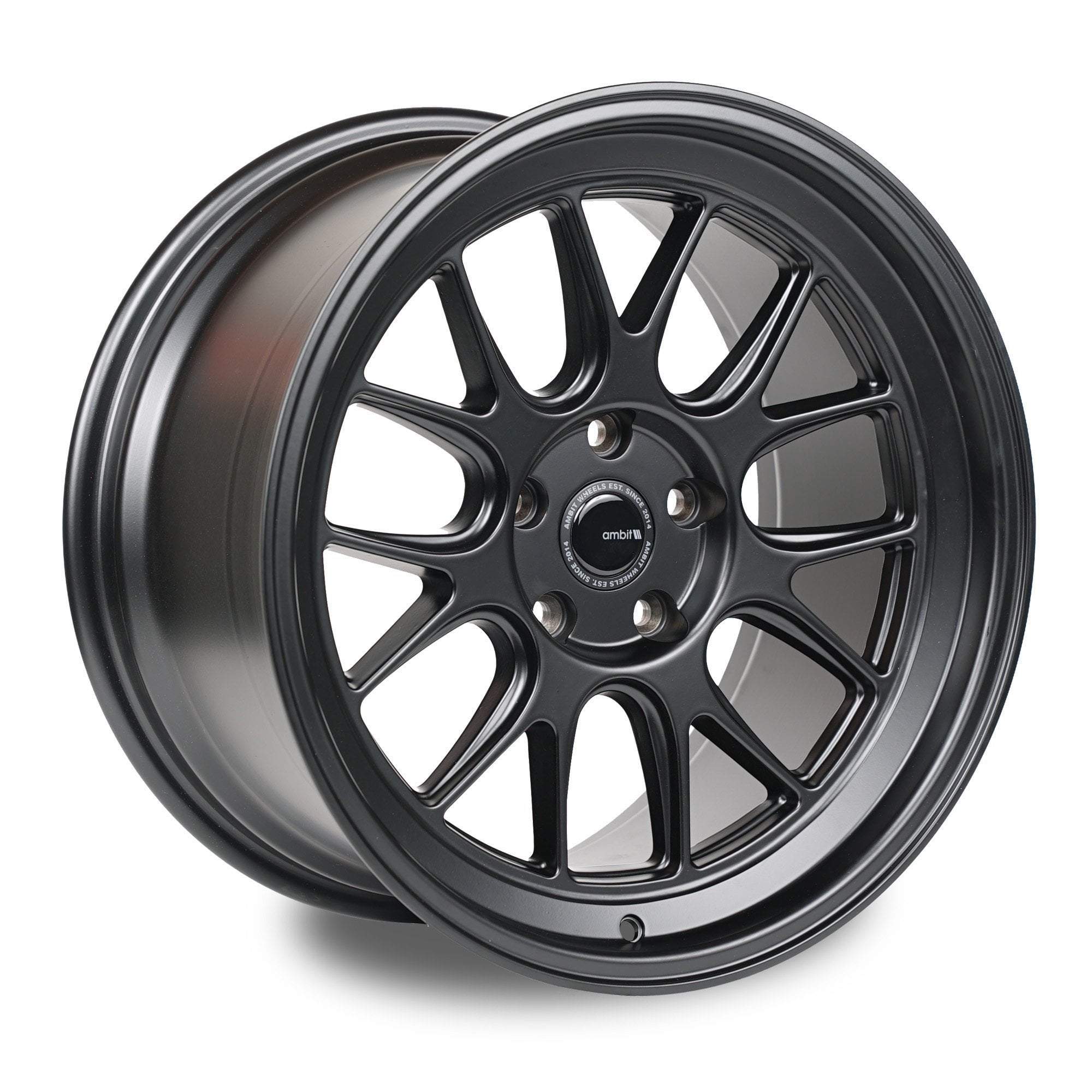 Ambit Wheels, Ambit RE83 Roto 5x114.3 18x9.5" +38mm Offset Matte Black Wheels