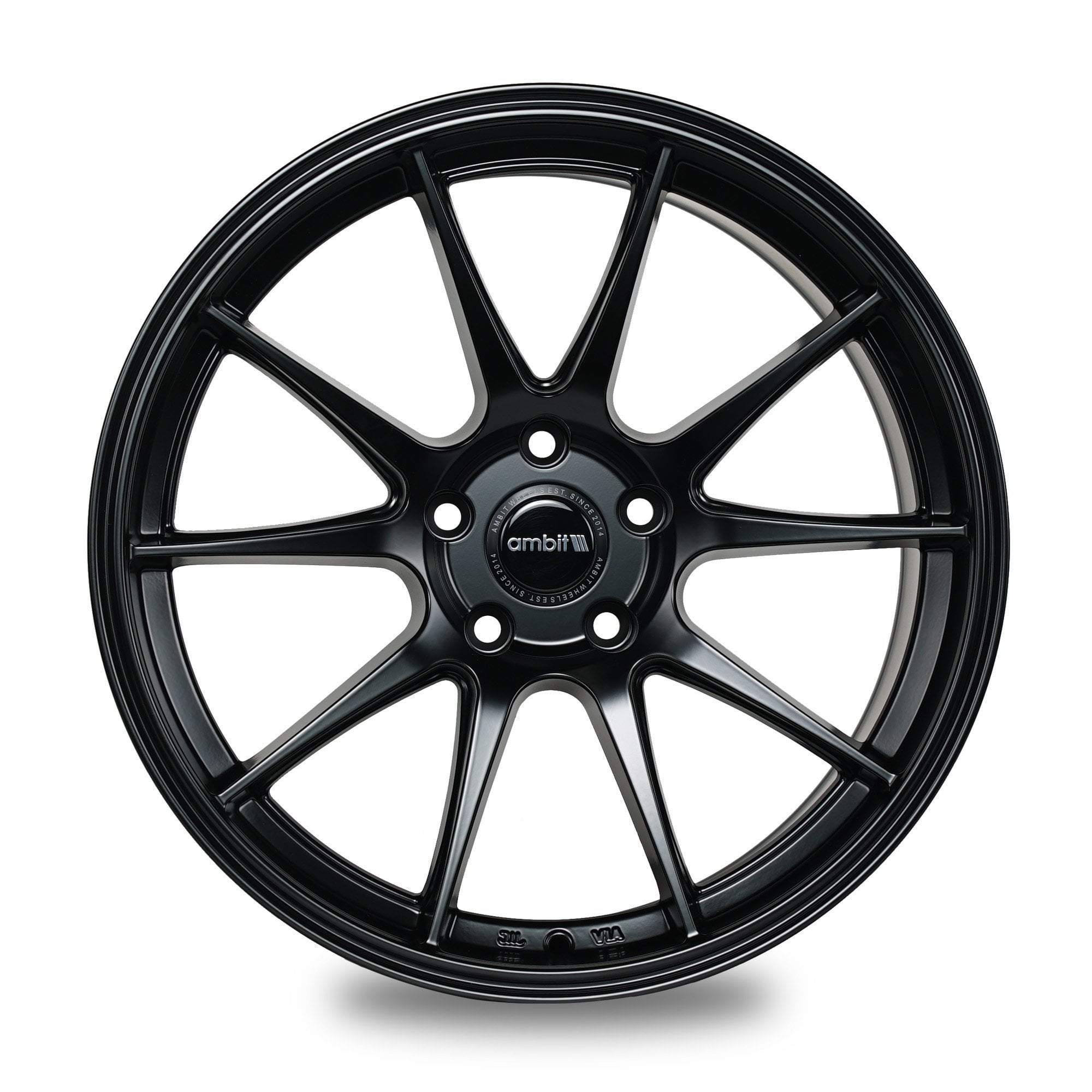 Ambit Wheels, Ambit RS18 5x108 18x9.5" +38mm Offset Gloss Black Wheels