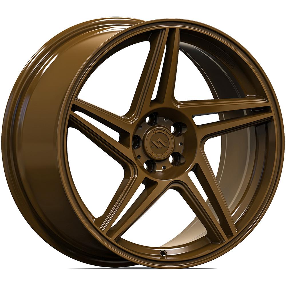 Anovia Wheels, Anovia Carrier Rodin Bronze Directional Wheels | 18x8.5 Size / 5x100 Bolt / +35 Offset / 73.1 Hub (ART104188551003573BZ)