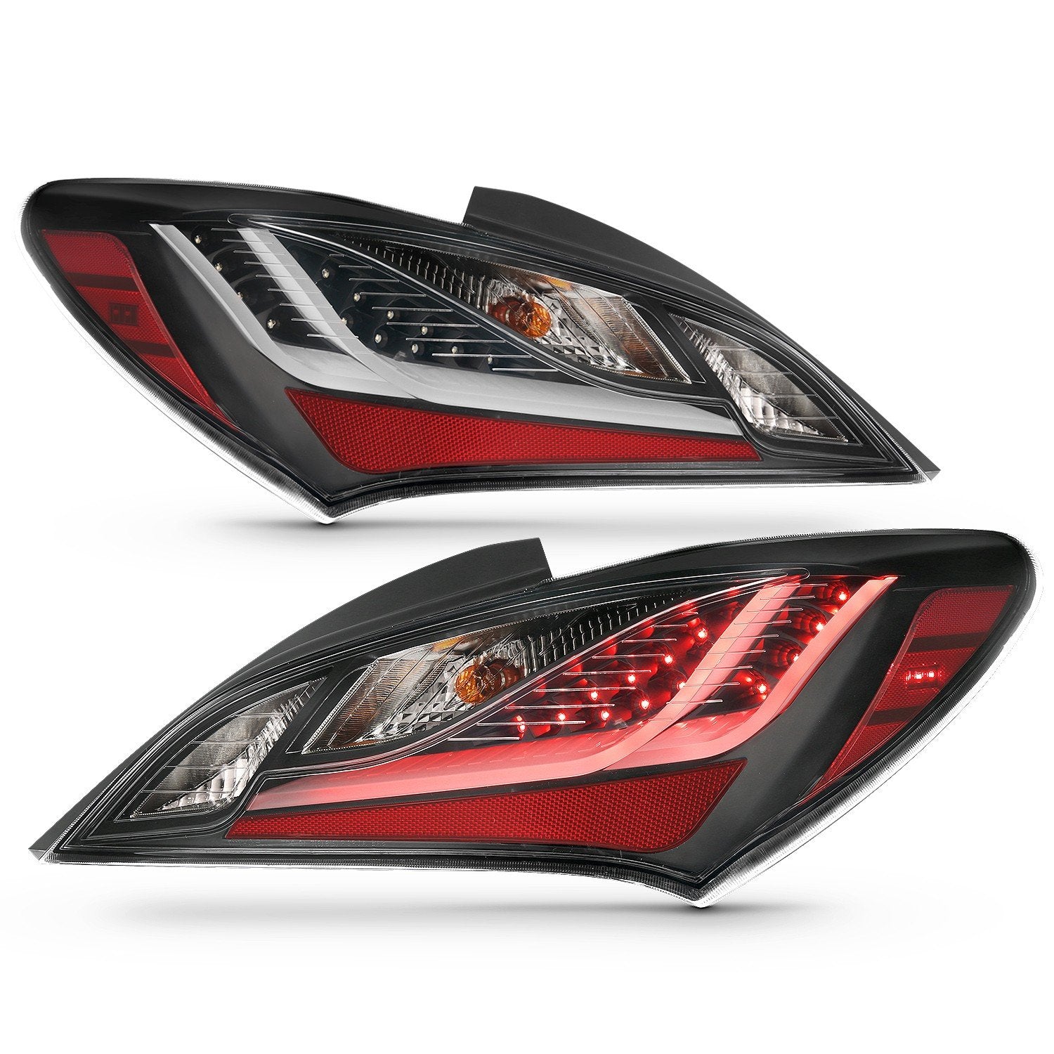 Anzo, Anzo Tail Lights - Black Housing / Smoked Lens | 2010-2013 Hyundai Genesis Coupe (321347)