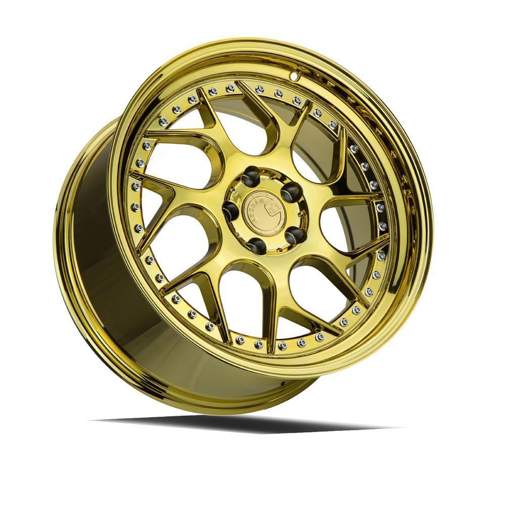 AodHan Wheels, AodHan DS01 Wheels - 5x112 19x9.5" +22mm Offset - Gold Vacuum