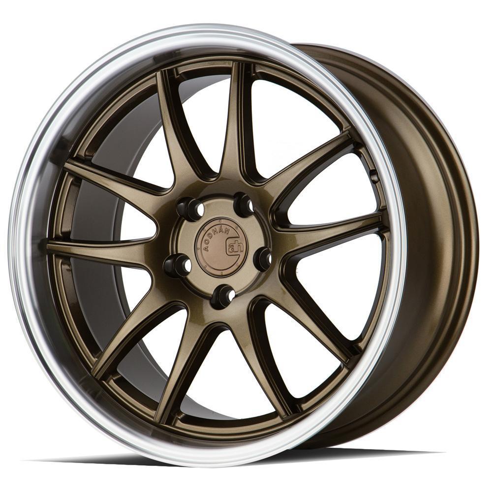 AodHan Wheels, AodHan DS02 Wheels - 5X100 18" - Bronze w/Machined Lip